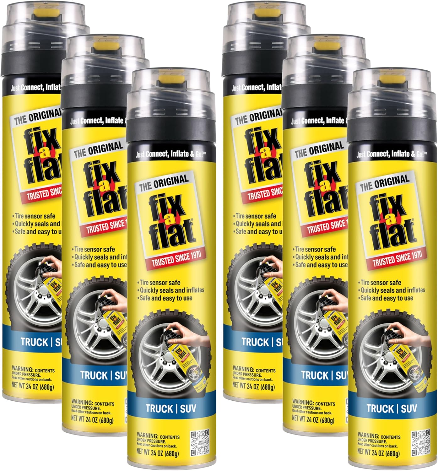 Fix-A-Flat S60420 Aerosol Emergency Flat Tire Repair and Inflator, for Standard Tires, Eco-Friendly Formula, Universal Fit for All Cars, 16 oz. (Pack of 1)