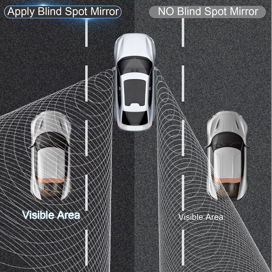 BFXM Blind Spot Mirrors 2 Pack, Car Accessories Frameless Side Mirror Blindspot Convex HD Glass, Side View Mirror Blindspot with Wide Angle Adjustable Stick for Car SUV and Trucks