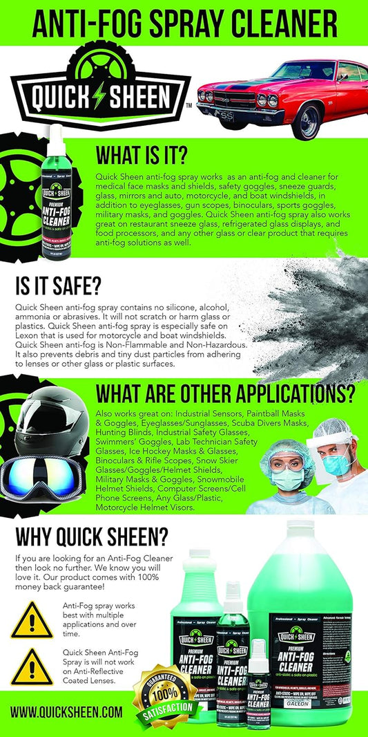 Anti-Fog Spray for Glass, Windows, Glasses, Masks, Mirrors, Goggles