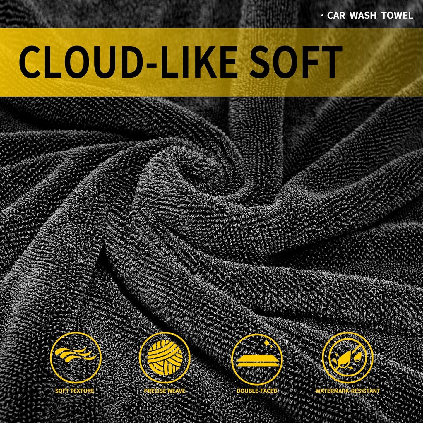 2 Pack Car Drying Towels (48”x24”),Extra Large Double-Twist Pile Drying Towels Car Detailing for Car Care Wash,Car Super Cleaning Supplies Accessories kit,Ultra Absorbency