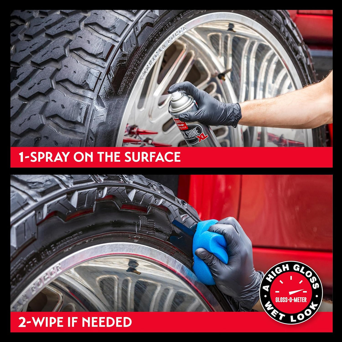 Griot's Garage Black Shine Tire and Trim Coating, Water-Resistant Dressing, Provides a High-Gloss Finish, Rain, and UV Protection, 10938, 15oz