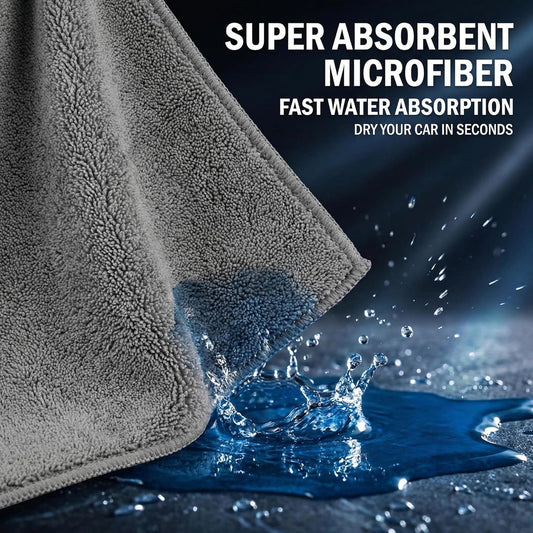 2 Pack Professional Large Microfiber Car Drying Towels (31" x 24"), Scratch Free, Lint Free, Highly Absorbent Quick Drying Towel Cloth for Cars, SUVs, RVs, Trucks Boats, Car Detailing