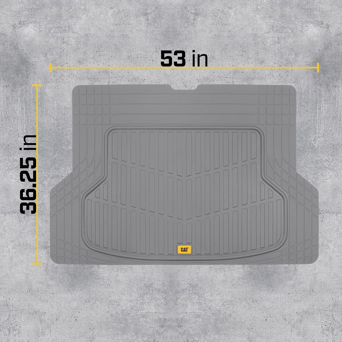 CAT Heavy Duty SUV Black Cargo Liner & Car Trunk Mat - Universal Trimmable All Weather Cargo Mats for Back of SUV - SUV Trunk Mat & Carpet Cover Trunk Liner - Cargo Cover Trunk Cover 53" x 36.25"