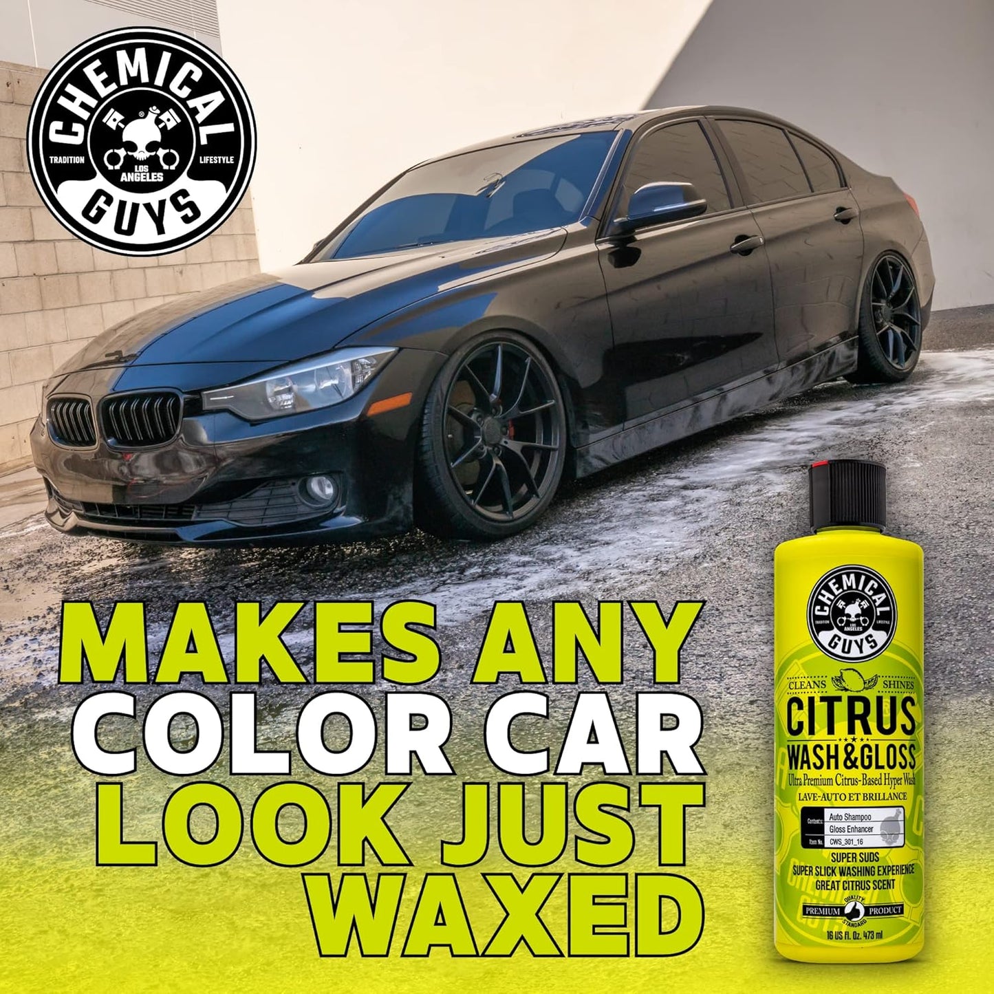 Chemical Guys Ultimate Scratch-Free Detailing Car Wash Bucket Kit with Accessories, Car Detailing Kit With Dirt Trap, Wash Mitt, Lid, and 16 oz Soap, Safe For Trucks, SUVs, Motorcycles, RVs