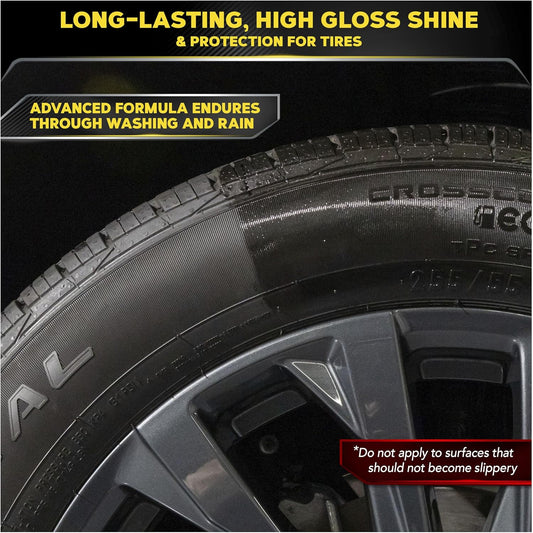 Meguiar’s Endurance Tire Gel - Tire Shine Gel, Premium Car Tire Shine For A Lasting Glossy Finish; Apply To Tires Cars, Trucks & Suvs To Keep Tires Looking Deep Black And Clean -16 Oz