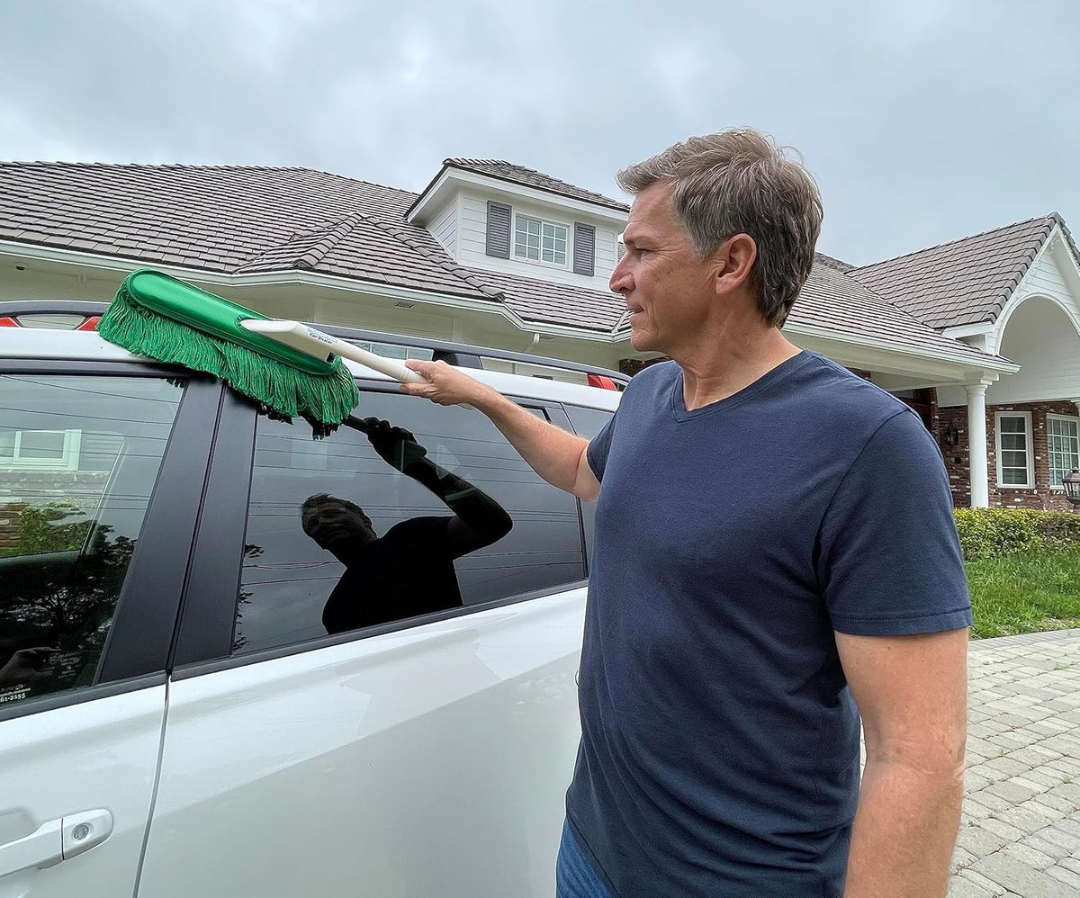 California Car Duster Plastic Handle with Green Mop 62457