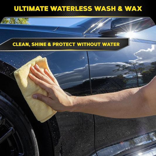 Meguiar's Ultimate Waterless Wash & Wax, Scratch-Free Waterless Car Cleaning Spray That Makes Detailing Quick and Easy, 2-in-1 Cleaner and Protection to Help Your Ride Shine, 26 Oz