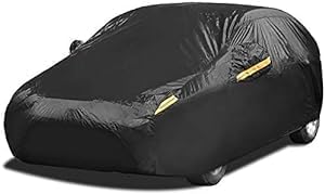 Full Car Covers for Sedan, Car Cover Waterproof All Weather Windproof Dustproof UV Protection Scratch Resistant Indoor Outdoor Univers