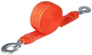 Tow Strap with Hooks 2in X20Ft Recovery Strap 10,000LB Break Strengthened Towing Rope for Towing Vehicles in Roadside Emergency