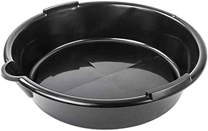 JEGS Drain Pan | 7 Quart Capacity | 13.5in.x 11in.x 4in.| Black | Plastic | For Oil, Transmission & Differential Fluid, And Coolant Collection As Well As Other Uses