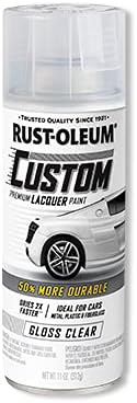 Rust-Oleum 323383 Automotive Custom Lacquer Spray Paint, 11 oz, Gloss Clear