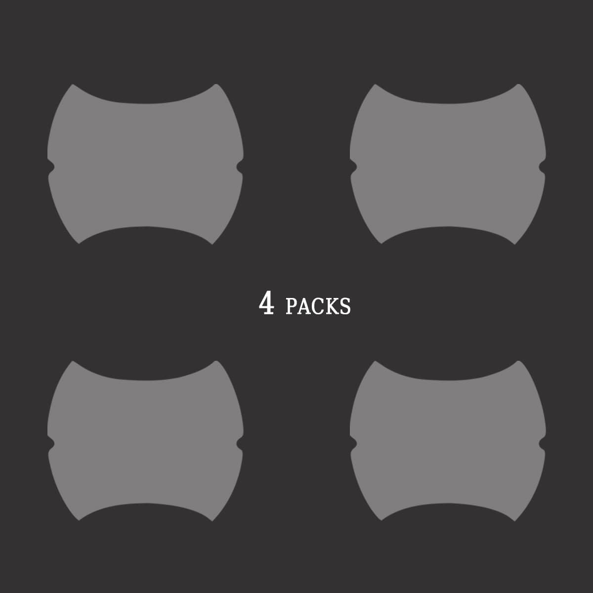 4PCS Sticker, Carbon Fiber Anti-Scratches Car Door Cup Protector, Non-Marking Auto Door Handle Protective Film, Universal for Most Car Handles (Black/4PCS)