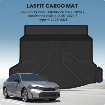 LASFIT Cargo Liner for Honda CR-V 2026 2025 2024 2023 (Gasoline & Hybrid & e:FCEV) All Weather TPE Car Trunk Mat (Upper Position), Cargo Only Black