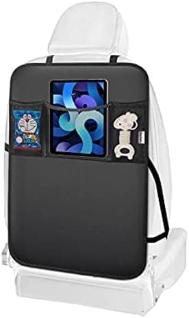Meolsaek Kick Mats Back Seat Protector, Waterproof Oxford Seat Back Protector, Car Seat Back Protector for Kids, Back of Seat Protector for Kids Feet Car Seat (Black A -1pc)