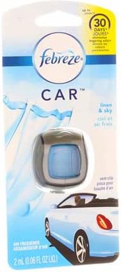 Febreze Car Air Freshener Vent Clip Platinum Ice Scent, .07 oz. Car Vent Clip, Pack of 4