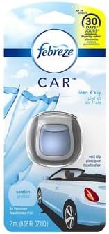 Febreze Car Air Freshener Vent Clip Platinum Ice Scent, .07 oz. Car Vent Clip, Pack of 4