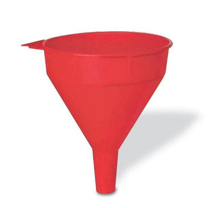 WirthCo 32002 Red Safety Funnel with Screen/Strainer Funnel for Oil, Fuel, Gas, and Automotive Large 2 Quart Capacity