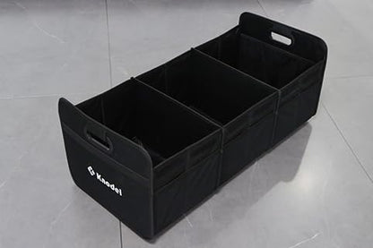 K KNODEL Car Trunk Organizer, Foldable Organizer for Car, Automotive Consoles & Organizers, Storage with Reinforced Handles (Medium, Black)