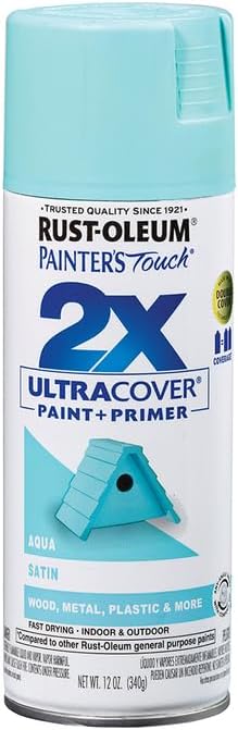 Rust-Oleum 334029 Painter's Touch 2X Ultra Cover Spray Paint, 12 oz, Gloss Clear - Colors F
