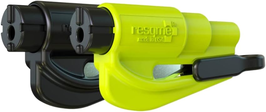 resqme The Original Compact Emergency Keychain Car Escape Tool, Seatbelt Cutter and Window Breaker, Made in USA, Pack of 2