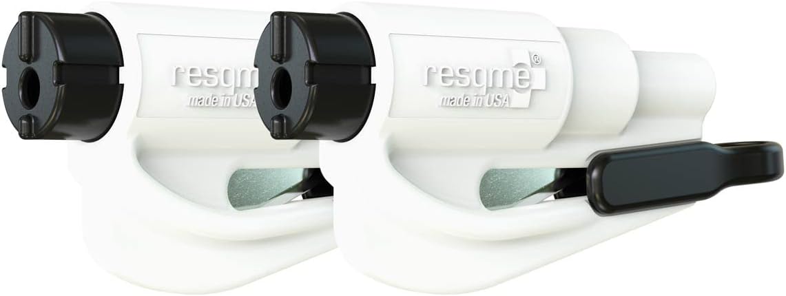 resqme The Original Compact Emergency Keychain Car Escape Tool, Seatbelt Cutter and Window Breaker, Made in USA, Pack of 2