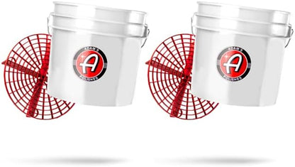 Adam's Polishes Car Wash Bucket (5 Gallon Bucket + Grit Guard + Gamma Seal Lid), Perfect Car Tool for Washing & Garage Storage, Stores Car Wash Soap, Foam Cannon, Foam Gun, Microfiber Towels & More