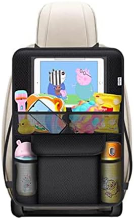 Meolsaek Kick Mats Back Seat Protector, Waterproof Oxford Seat Back Protector, Car Seat Back Protector for Kids, Back of Seat Protector for Kids Feet Car Seat (Black A -1pc)