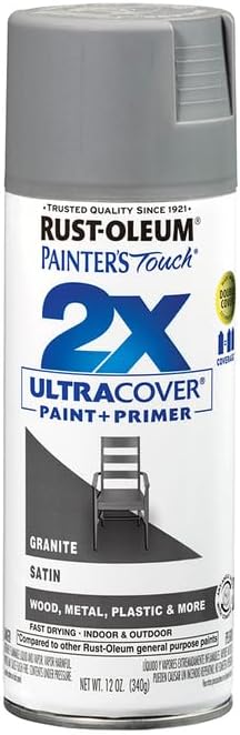 Rust-Oleum 334029 Painter's Touch 2X Ultra Cover Spray Paint, 12 oz, Gloss Clear - Colors C