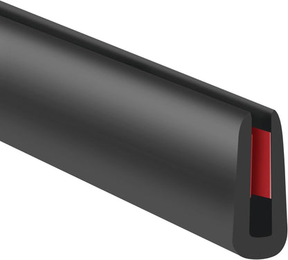 Rubber Edge Trim, 1/16" Self Adhesive Flexible U Channel Edge Protecter for Sheet Metal, Car Doors, U Shaped Sharp Edge Guards, Fit for 0-5/64" Wide Edge, Black Color, 10Ft, EPDM Material