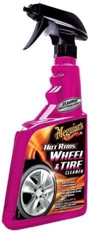 Meguiar's Hot Rims Wheel & Tire Cleaner, Powers Through Brake Dust & Grime – 24 Oz Spray Bottle, 6 Packs
