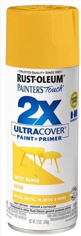 Rust-Oleum 334029 Painter's Touch 2X Ultra Cover Spray Paint, 12 oz, Gloss Clear - Colors C