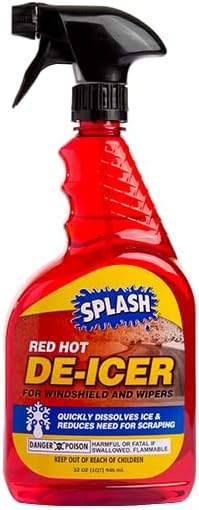 Red Hot De-Icer Windshield Trigger Spray, 32 oz – Fast Ice & Frost Remover for Windshields, Wipers, Mirrors & Door Locks