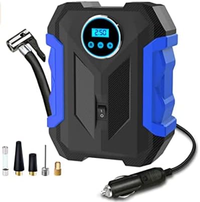 Digital Air Compressor for Car Auto Pump Portable Tire Inflator with LED Light DC 12V