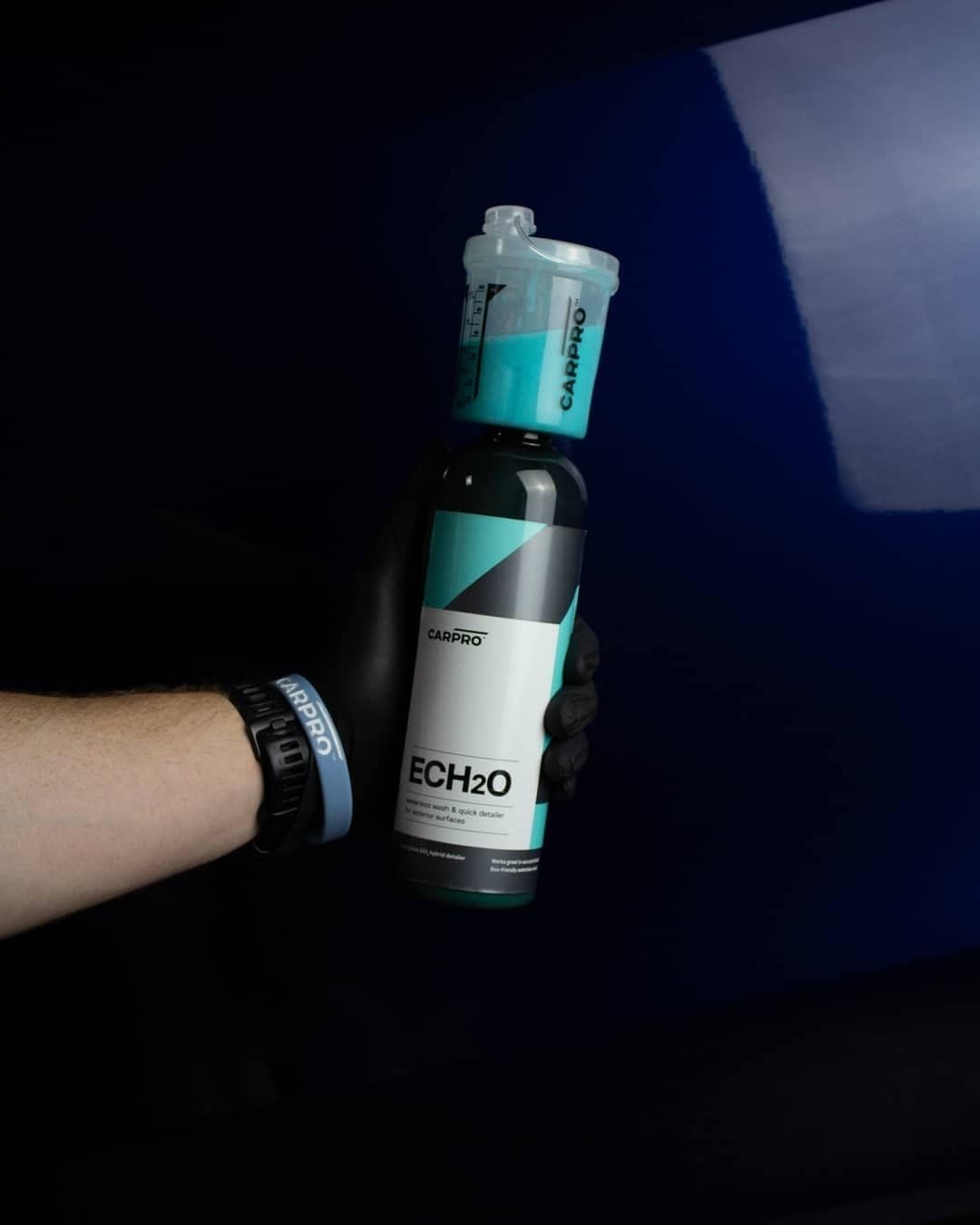 CARPRO ECH2O Waterless Wash, High Gloss Detail Spray, Rinse-Less Wash, and Clay Lubricant Concentrate - 500 mL (17oz)