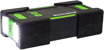 Forney Frontline 2500 Lithium Jump Starter Power Bank | 2500 peak amps 12V battery booster for gas and diesel engines. Features 60W USB C power delivery and a built in flashlight.