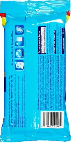 Windex Wipes Glass Cleaning, Pre-Moistened Glass and Surface Wipes to Clean Home Surfaces, Household Essentials, Original Scent, 38 Count (Pack of 1)
