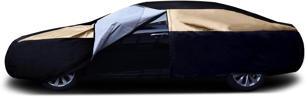 Titan Premium Multi-Layer PEVA Car Cover for Compact SUV 170-187". Waterproof, UV Protection, Anti-Scratch Protective Lining, Driver-Side Zippered Opening. Fits Rav4, Rogue, CR-V and More.
