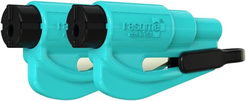resqme The Original Compact Emergency Keychain Car Escape Tool, Seatbelt Cutter and Window Breaker, Made in USA, Pack of 2