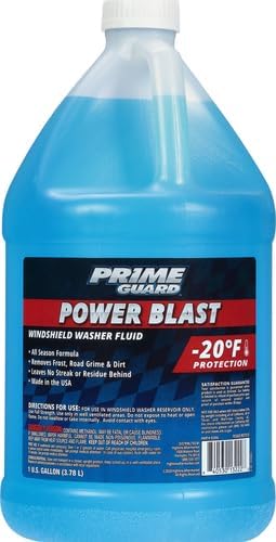 Prime Guard -35°F All Season Blast Windshield Washer Fluid | De-Icer Formula, Removes Ice, Bugs & Road Grime | Ready-to-Use & Safe for All Vehicles | 1 Gallon