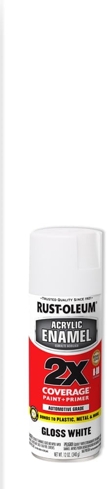 Rust-Oleum 271903 Acrylic Enamel 2X Spray Paint, 12 oz, Gloss Black, (Pack of 1)