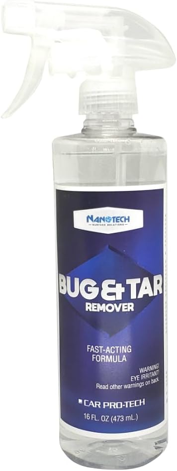 Nanotech Surface Solutions Bug & Tar Remover- Effective Bug Splatter, Tar, Tree Sap, Glue Eliminator- Fast Acting- Safe on Automotive Paint (16 Oz.)