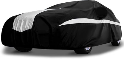 Titan Stingray Car Cover - Multi-Layer All Weather Protection for Sedans 186-202”. Waterproof, UV Blocking, Scratch Resistant. Drivers Side Zippered Access.
