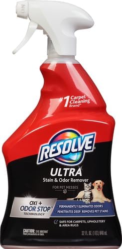 Resolve Ultra Pet Carpet Cleaner Spray – for Removal of Pet Stains & Odors, 32oz