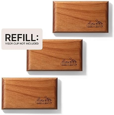Drift Car Air Freshener - The Original Wood Air Freshener - Car Odor Eliminator - Long Lasting Scent - Metal Clip - Essential Oils - Clean Ingredients - Variety 3 Pack Refill - NO CLIP INCLUDED