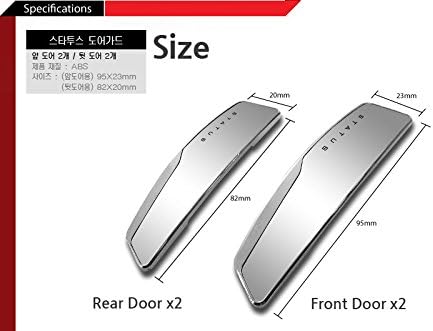 STATUS 4Pcs High Glossy Slim Door Edge Guards Bumper Protector Trim Guard Sticker Molding for Motors Auto Vehicle (White)