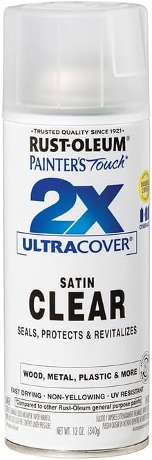 Rust-Oleum 334029 Painter's Touch 2X Ultra Cover Spray Paint, 12 oz, Gloss Clear - Colors B