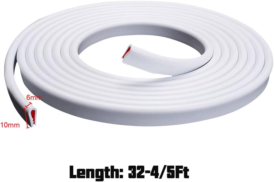 Winunite 32.8ft (10m) Car Door Edge Guards Clear – Self-Adhesive PVC, U-Shaped, Fits Most Vehicles, Scratch- and Chip-Resistant – Reduces Dings in Parking Lots
