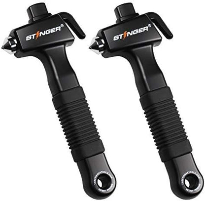 Stinger Super Duty Car Emergency Escape Tool, Hardened Carbon Steel Vehicle Safety Hammer, Spring Loaded Window Breaker, Razor Sharp Seat Belt Cutter, Auto Accident Life-Saving Rescue Tool (Orange)