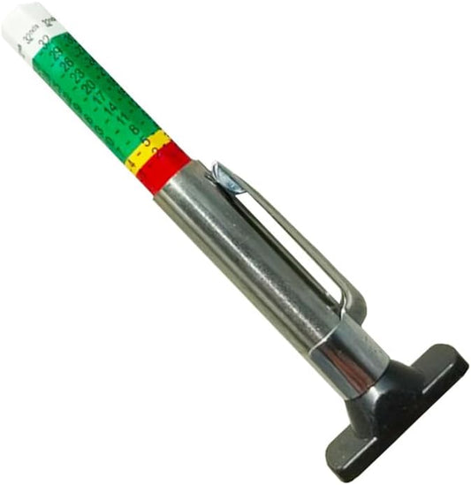 Car Tire Tread Depth Gauge, Tire Tread Gauge Color Coded, Professional Tire Thread Depth Meter Tool in 32nds, Suitable for Most Car Models (2 PCS)