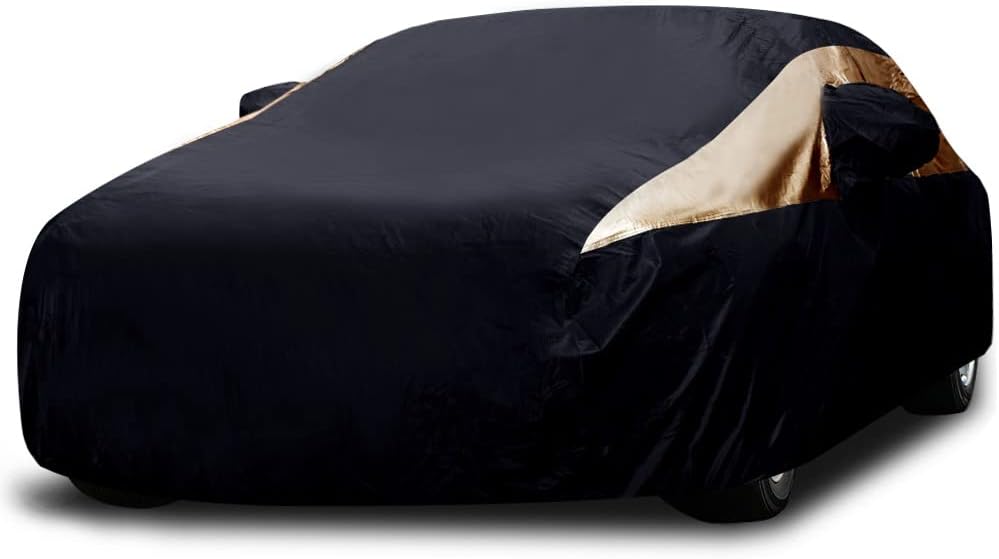 Titan Premium Multi-Layer PEVA Car Cover for Compact SUV 170-187". Waterproof, UV Protection, Anti-Scratch Protective Lining, Driver-Side Zippered Opening. Fits Rav4, Rogue, CR-V and More.